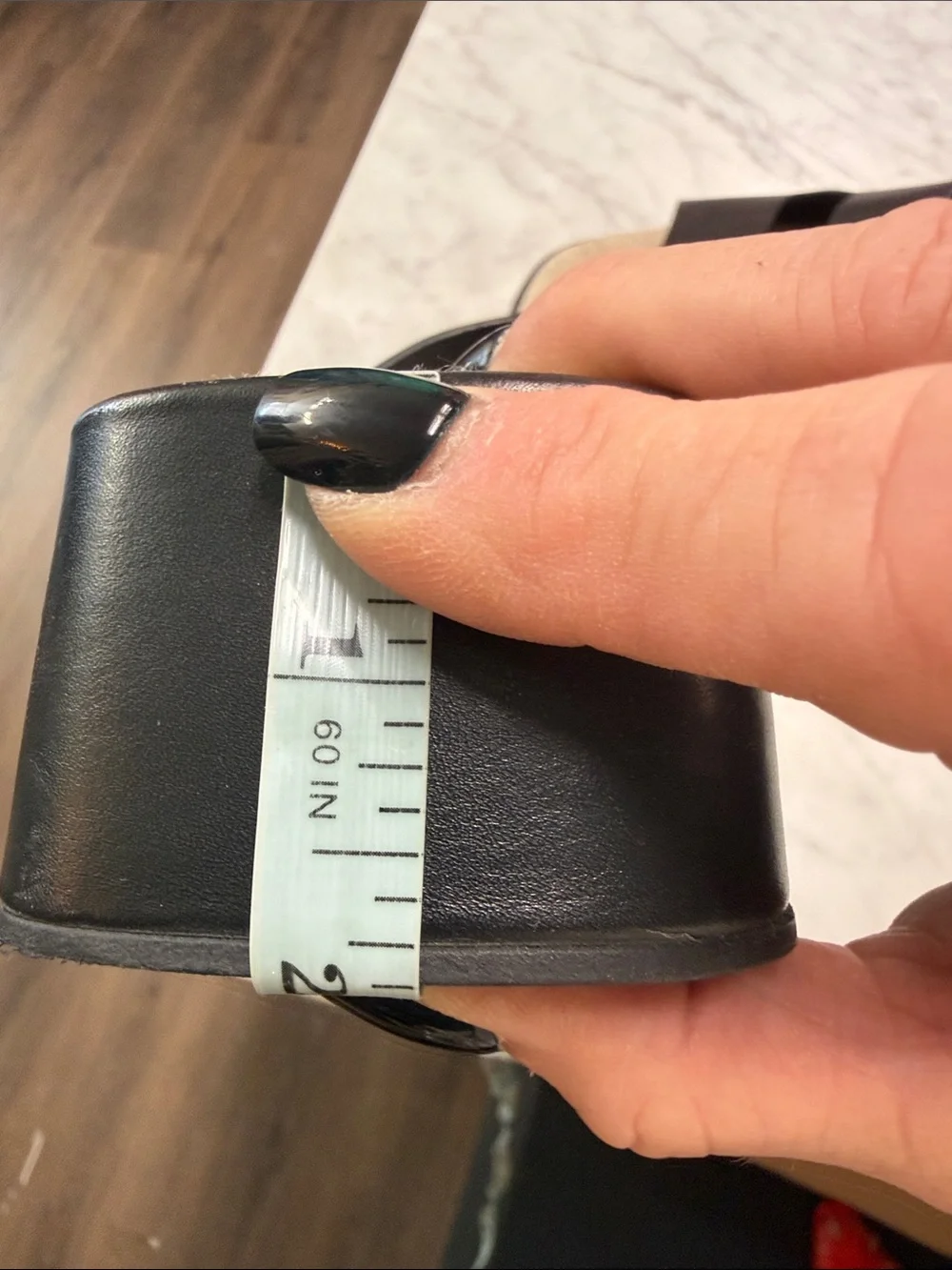 Emerson Fry Black Leather Platform Slides Size 9